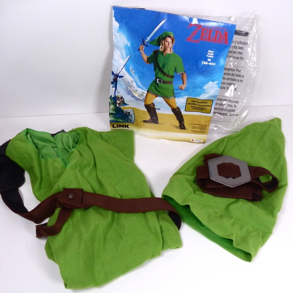 Legend of Zelda Link Costume Cosplay Green Men Size M Medium 38-40 Nintendo